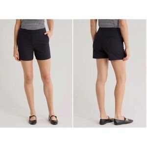 Theory‎ Waist Tab Shorts Good Crunch BLACK 6